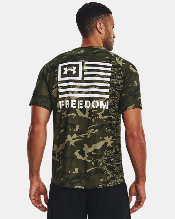 Men's UA Freedom Tech™ Short Sleeve, Green, pdpMainDesktop image number 1